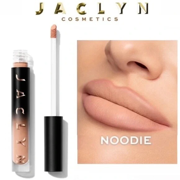 Jaclyn Cosmetics Poutspoken Liquid Lipstick Noodie Full Size Nude Beige - Picture 1 of 6